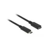 DeLock USB 3.1 Cable USB-C male - USB-C female 60W Μαύρο 1.5m (85534)