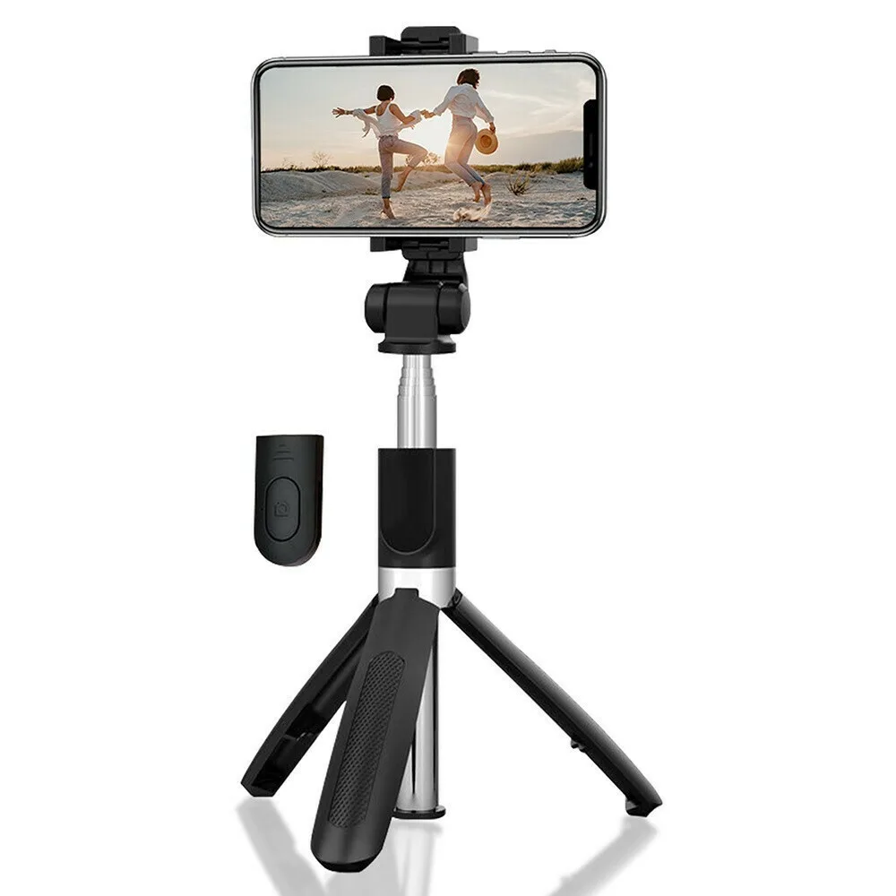 20220111155631_media_tech_mt5542_selfie_stick_tripodo_kinitou_me_bluetooth_mayro Media-Tech MT5542 Selfie Stick Τρίποδο Κινητού με Bluetooth Μαύρο MT5542 - Image 1