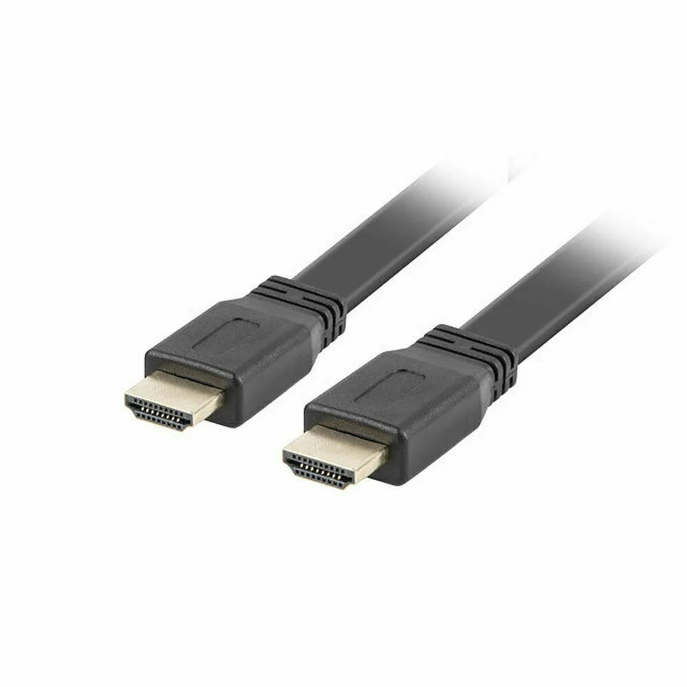 Lanberg HDMI 1.4 Flat Cable HDMI male - HDMI male 5m Μαύρο CA-HDMI-21CU-0050-BK - Image 1