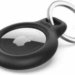 Belkin Secure Holder Keyring Θήκη Μπρελόκ Σιλικόνης για AirTag σε Μαύρο χρώμα
