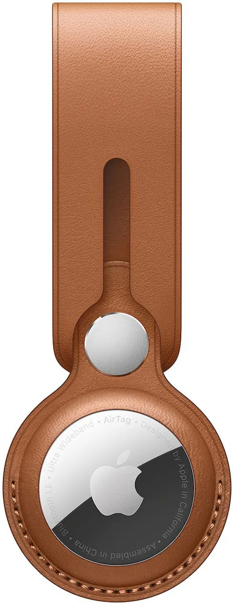 20220114092703_apple_airtag_leather_loop_saddle_brown Apple Leather Loop Θήκη Μπρελόκ Δερμάτινη για AirTag Saddle Brown - Image 1