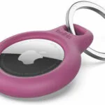 Belkin Secure Holder Keyring Θήκη Μπρελόκ Σιλικόνης για AirTag σε Ροζ χρώμα
