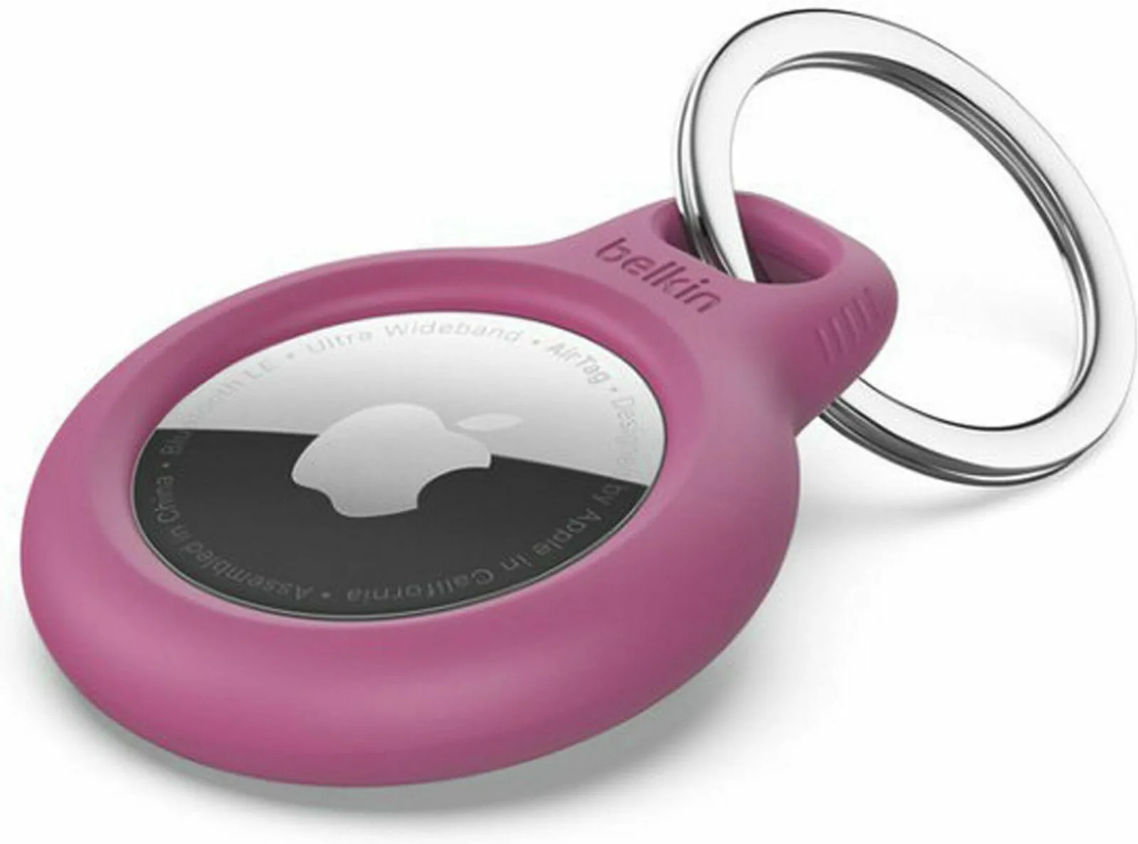 20220114093712_belkin_f8w973btpnk_airtag_key_finder_roz Belkin Secure Holder Keyring Θήκη Μπρελόκ Σιλικόνης για AirTag σε Ροζ χρώμα - Image 1