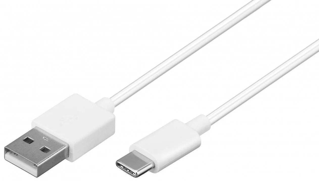 Goobay USB 2.0 Cable USB-C male - USB-A 15W Λευκό 2m (59130) - Image 1