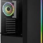 Aerocool Bionic V2 Gaming Midi Tower Κουτί Υπολογιστή με Πλαϊνό Παράθυρο και RGB Φωτισμό Μαύρο