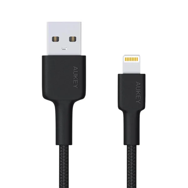 Aukey CB-AL05 Braided USB to Lightning Cable Μαύρο 2m - Image 1