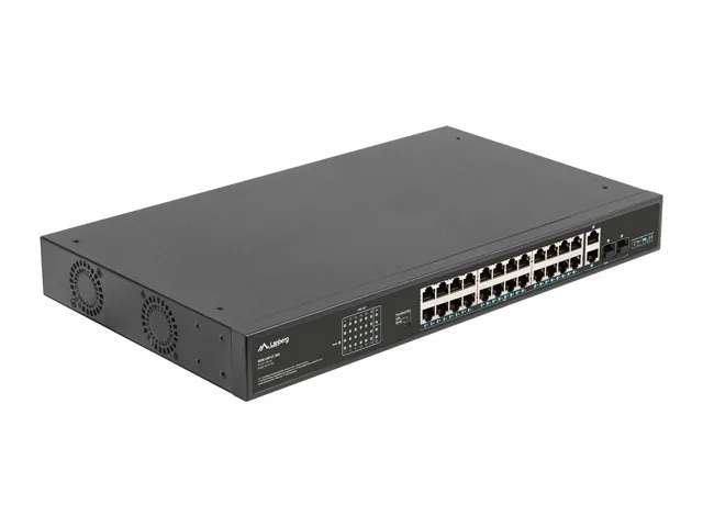 Lanberg Unmanaged L2 PoE+ Switch με 24 Θύρες Gigabit (1Gbps) Ethernet και 2 SFP Θύρες - Image 1