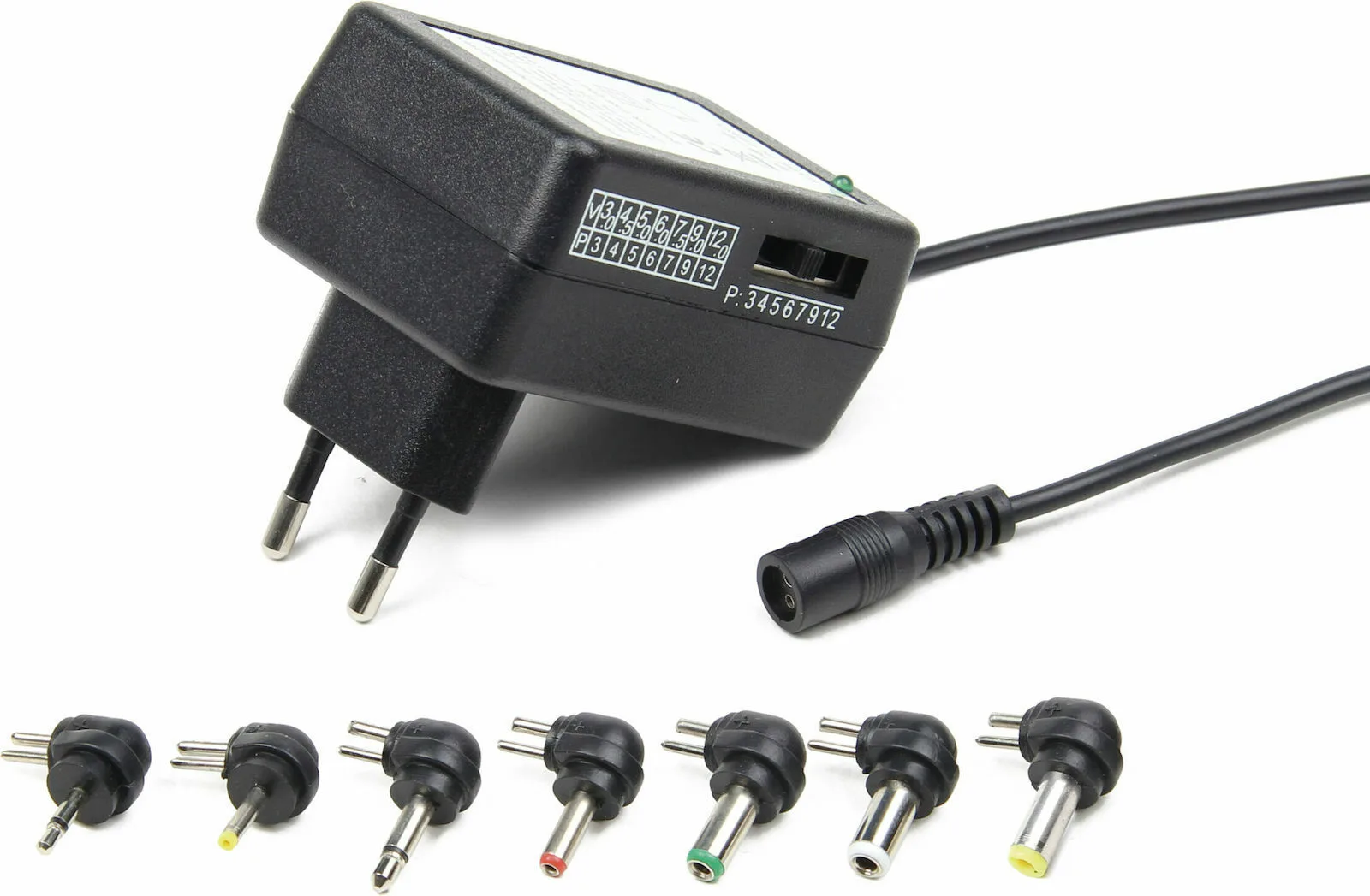 20220131134718_energenie_universal_ac_dc_antaptoras_12w_12v_1a Energenie Universal Τροφοδοτικό 12V 1A 12W με σετ βυσμάτων (EG-MC-008) - Image 1