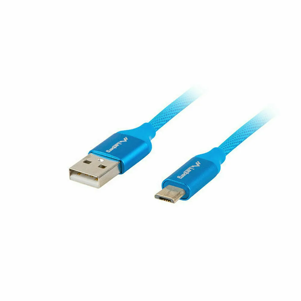 Lanberg Regular USB 2.0 to micro USB Cable Μπλε 1m (CA-USBM-20CU-0010-BL) - Image 1
