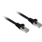Sharkoon S/FTP Cat.6a Καλώδιο Δικτύου Ethernet 0.25m Μαύρο 1τμχ