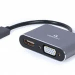Cablexpert Μετατροπέας USB-A male σε HDMI / VGA female Γκρι 1τμχ A-USB3-HDMIVGA-01