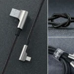 Aukey CB-AL01 Angle (90°) / Braided USB to Lightning Cable Μαύρο 2m