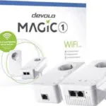 Devolo Magic 1 WiFi 2-1 Powerline Διπλού Kit για Ασύρματη Σύνδεση Wi‑Fi 5 με Passthrough Πρίζα και 2 Θύρες Ethernet