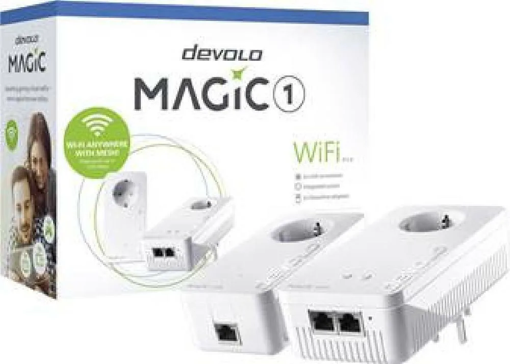 20220224120739_devolo_magic_1_wifi_2_1_powerline_diplou_kit_gia_asyrmati_syndesi_wi_fi_5_me_passthrough_priza_kai_2_thyres_ethernet Devolo Magic 1 WiFi 2-1 Powerline Διπλού Kit για Ασύρματη Σύνδεση Wi‑Fi 5 με Passthrough Πρίζα και 2 Θύρες Ethernet - Image 1