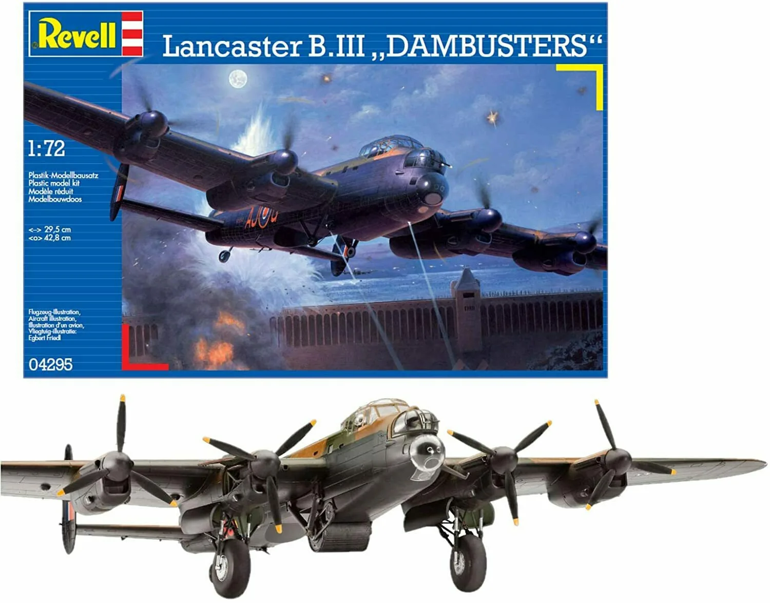 Revell Planes Series Lancaster B.III "DAMBUSTERS" Φιγούρα Μοντελισμού Αεροπλάνο 224 Κομματιών σε Κλίμακα 1:72 29.5x42.8εκ. 04295 - Image 1