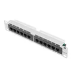 Lanberg Patch Panel Unshielded για Rack 1U 10" 12 Θυρών Γκρι PPU5-9012-S