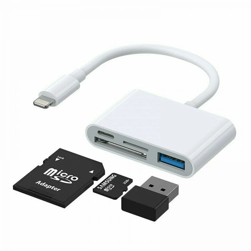 Joyroom S-H142 Card Reader Lightning για SD/microSD Λευκό - Image 1