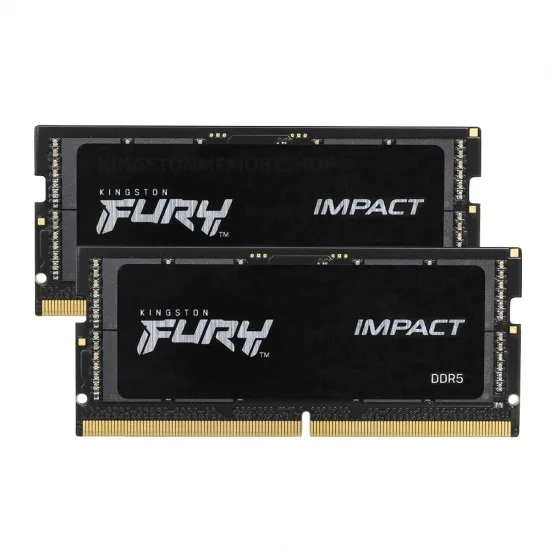 Kingston Fury Impact DDR5 32GB RAM με 2x16GB Modules και Ταχύτητα 4800 για Laptop KF548S38IBK2-32 - Image 1