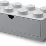 Room Copenhagen Παιδικό Καλάθι Αποθήκευσης από Πλαστικό Stackable Lego 4 Γκρι 40211740