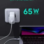 Aukey Φορτιστής Χωρίς Καλώδιο GaN με Θύρα USB-A και Θύρα USB-C 65W Power Delivery Λευκός (PA-B3)
