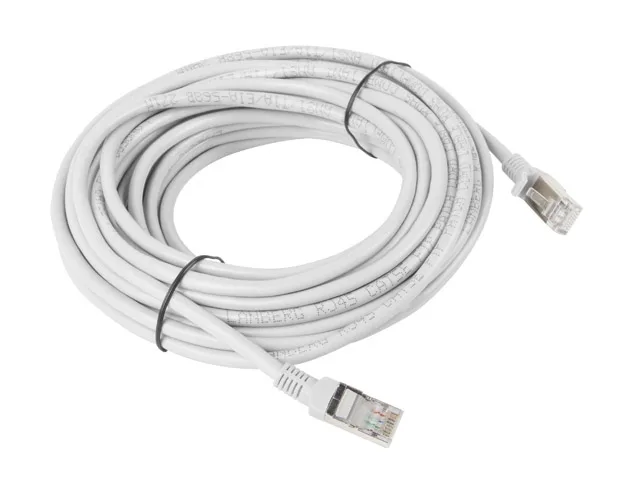 Lanberg F/UTP Cat.5e Καλώδιο Δικτύου Ethernet 10m Γκρι 1τμχ PCF5-10CC-1000-S - Image 1