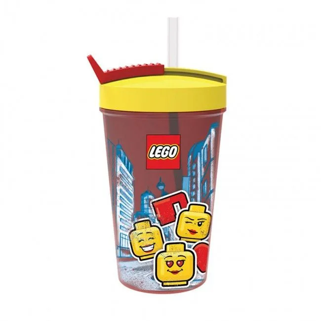LEGO ICONIC GIRL Παιδικό Παγούρι Πλαστικό με Καλαμάκι 500ml 299137 - Image 1