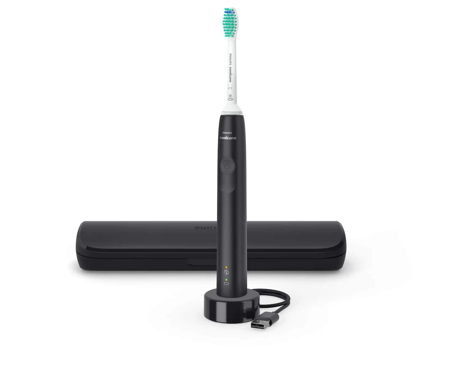 Philips Sonicare 3100 Ηλεκτρική Οδοντόβουρτσα με Χρονομετρητή, Αισθητήρα Πίεσης και Θήκη Ταξιδίου Black - Image 1