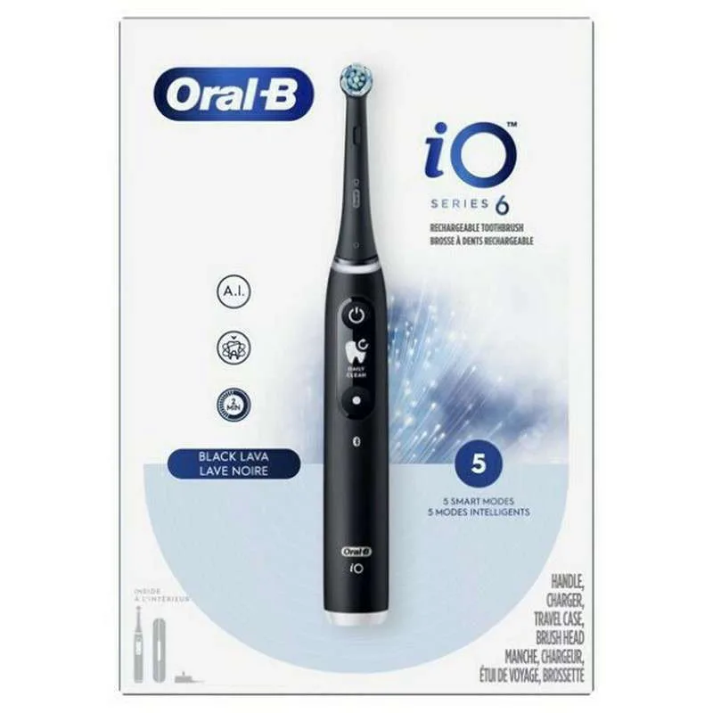 20220329133039_braun_io_series_6_ilektriki_odontovourtsa_me_chronometriti_aisthitira_piesis_kai_thiki_taxidiou_black_lava Oral-B iO Series 6 Ηλεκτρική Οδοντόβουρτσα με Χρονομετρητή, Αισθητήρα Πίεσης και Θήκη Ταξιδίου Black Lava - Image 1