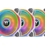 Thermaltake Riing Quad 12 RGB Radiator Fan TT Premium Case Fan 120mm με Σύνδεση 4-Pin PWM 3τμχ Γκρι