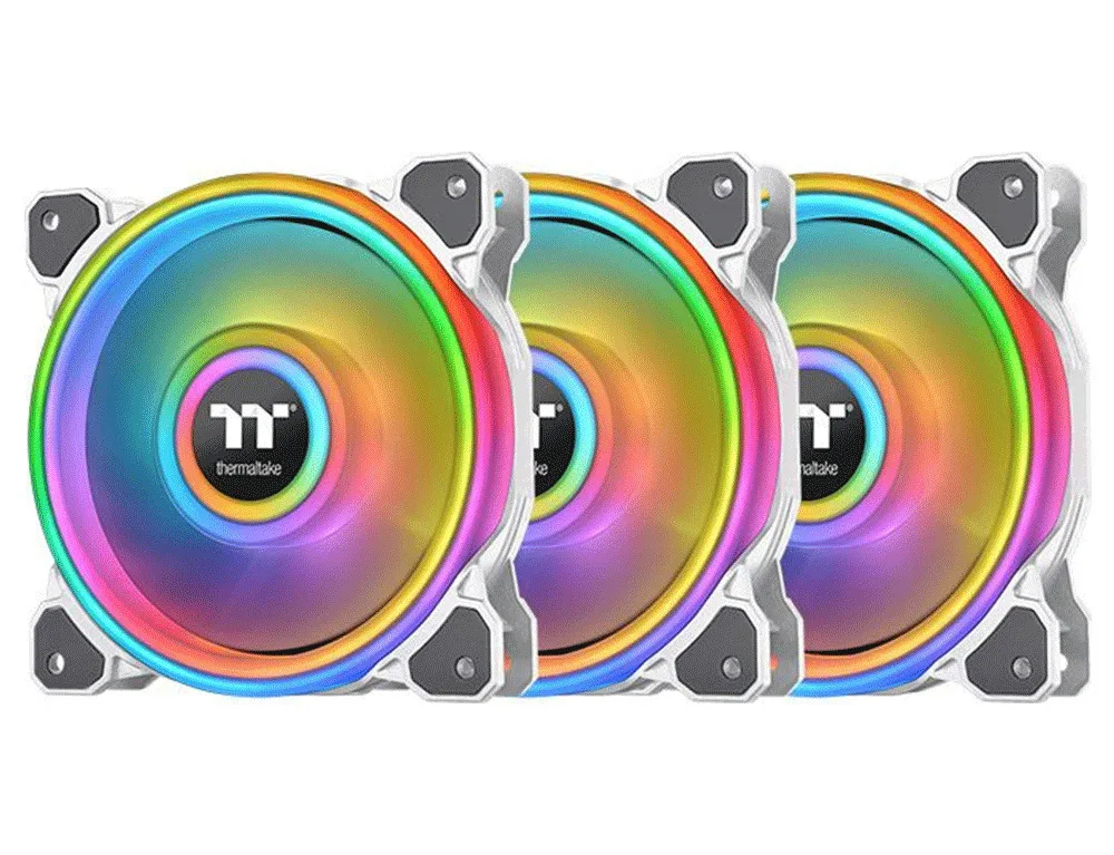 Thermaltake Riing Quad 12 RGB Radiator Fan TT Premium Case Fan 120mm με Σύνδεση 4-Pin PWM 3τμχ Γκρι - Image 1