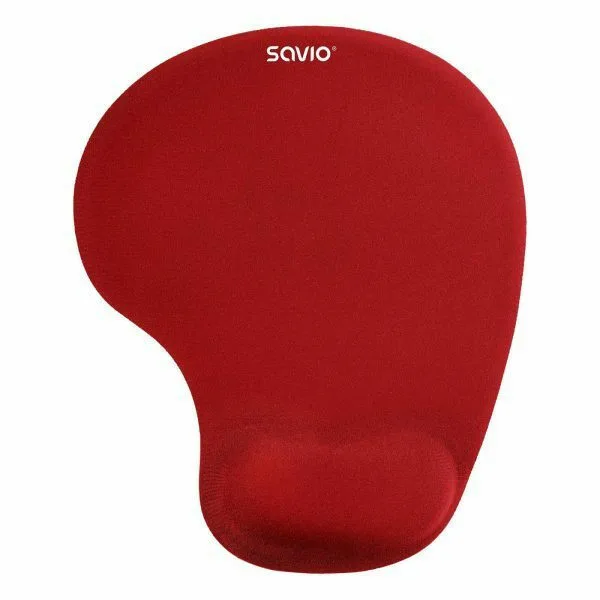 Savio MP-01BL Mouse Pad (230mm) με Στήριξη Καρπού Κόκκινο - Image 1