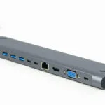 Gembird USB-C Docking Station με HDMI 4K PD Ethernet Γκρι (A-CM-COMBO9-01)