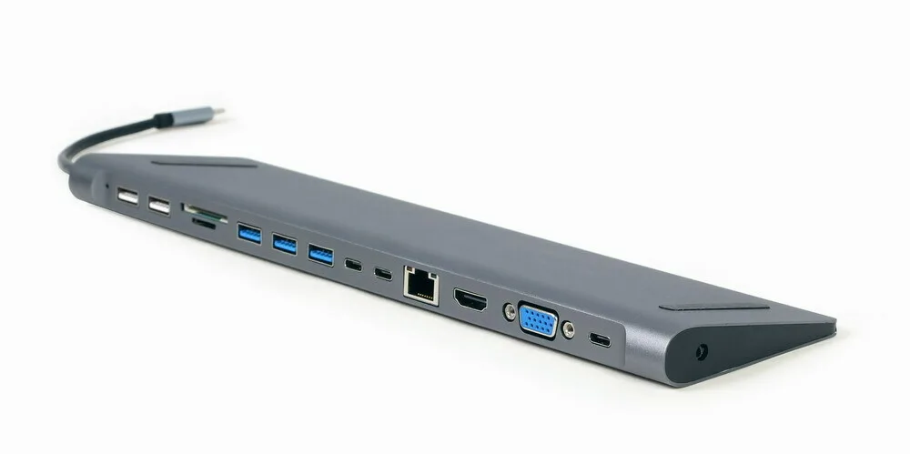 Gembird USB-C Docking Station με HDMI 4K PD Ethernet Γκρι (A-CM-COMBO9-01) - Image 1