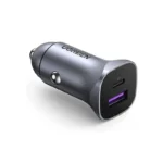Ugreen CD130 Φορτιστής Αυτοκινήτου 30W 3A Γρήγορης Φόρτισης με Θύρες: 2xUSB Γκρι Χρώμα 40858