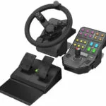 Logitech G Saitek Farm Sim Controller Bundle Τιμονιέρα με Μοχλό Ταχυτήτων και Πετάλια για PC με 900° Περιστροφής