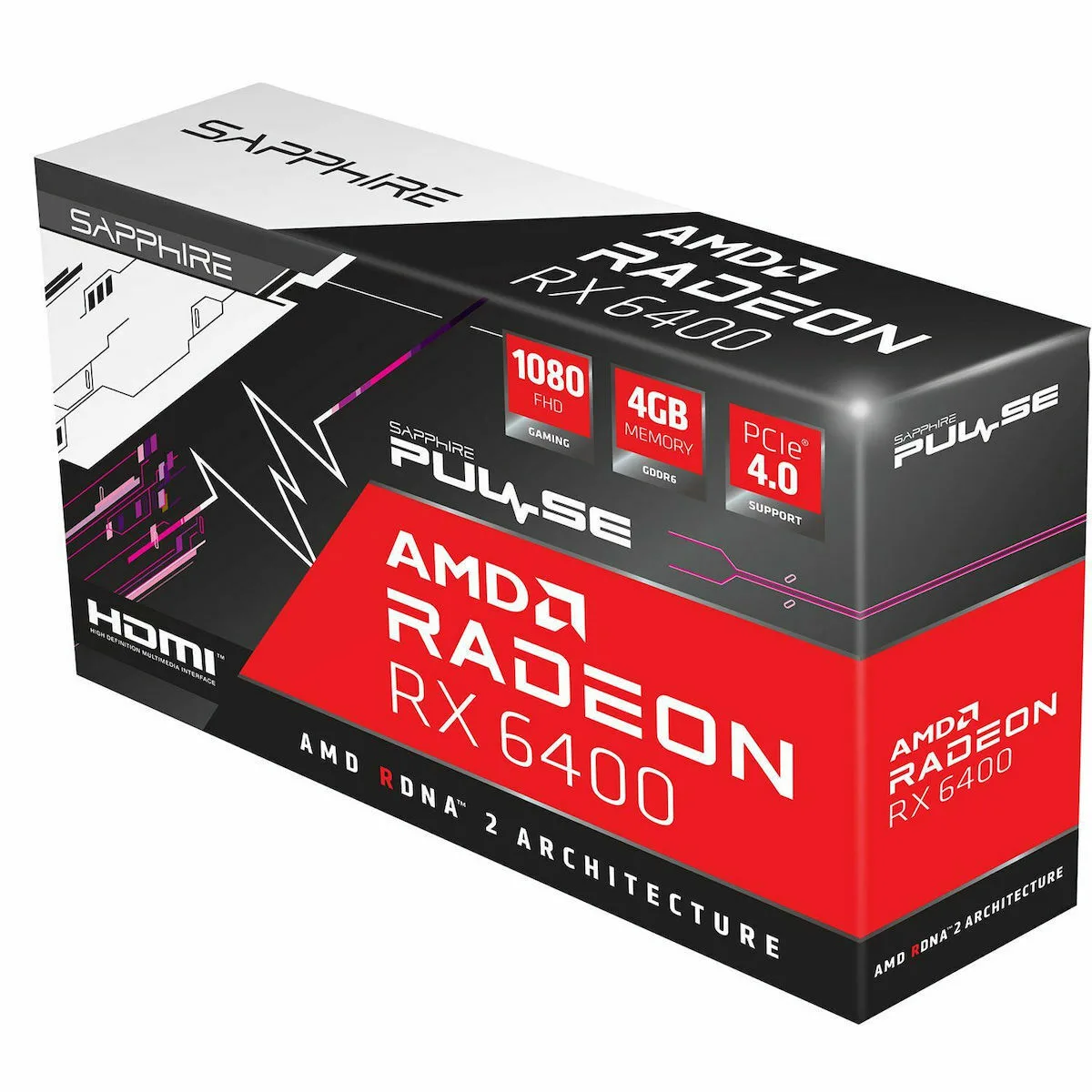 Sapphire Radeon RX 6400 4GB GDDR6 Pulse LP Κάρτα Γραφικών 11315-01-20G - Image 1
