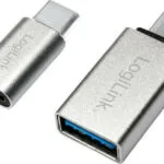 LogiLink Μετατροπέας micro USB male σε USB-C male Ασημί 2τμχ AU0040