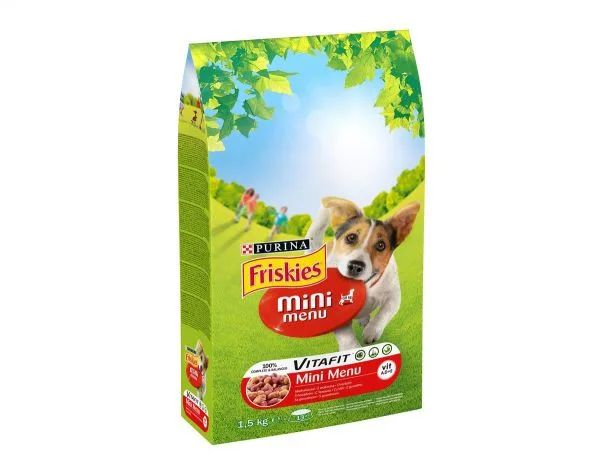 Friskies Mini Menu Adult 1.5kg Ξηρά Τροφή χωρίς Γλουτένη για Ενήλικους Σκύλους Μικρόσωμων Φυλών με Βοδινό - Image 1