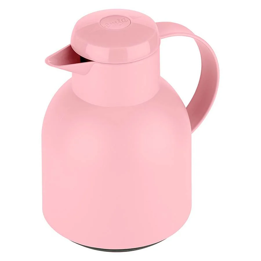 Emsa Samba Wave Vacuum Jug Quick Press Κανάτα Θερμός Πλαστικό 1lt Ροζ 600022 - Image 1