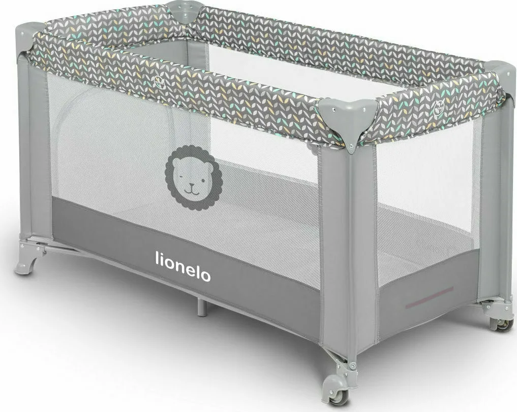 20220506125547_lionelo_stefi_grey_concrete_multicolor_5223 Lionelo Stefi Παρκοκρέβατο με Στρώμα Grey Concrete 125x65cm 5223 - Image 1