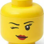 LEGO Παιδικό Κουτί Αποθήκευσης από Πλαστικό Head Κίτρινο 10x10x11cm 40331727