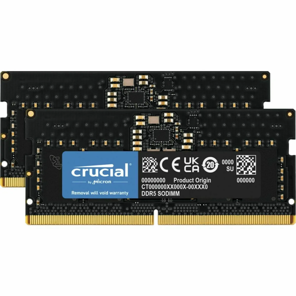 Crucial DDR5 16GB RAM με 2x8GB Modules και Ταχύτητα 4800 για Laptop CT2K8G48C40S5 - Image 1