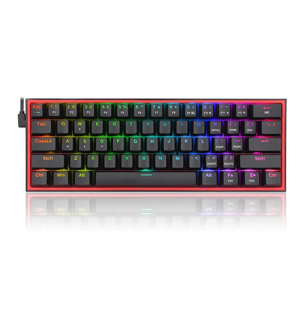 Redragon K617 FIZZ Gaming Μηχανικό Πληκτρολόγιο 60% με Custom Red διακόπτες και RGB φωτισμό (Αγγλικό US) - Image 1