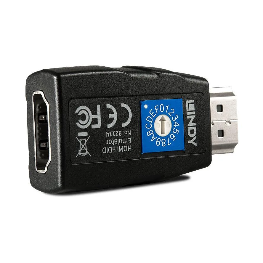 Lindy HDMI 2.0 EDID Emulator Μετατροπέας HDMI male σε HDMI female 1τμχ - Image 1