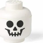 Room Copenhagen Παιδικό Κουτί Αποθήκευσης από Πλαστικό Lego Skeleton Λευκό 24x24x26cm 40321728