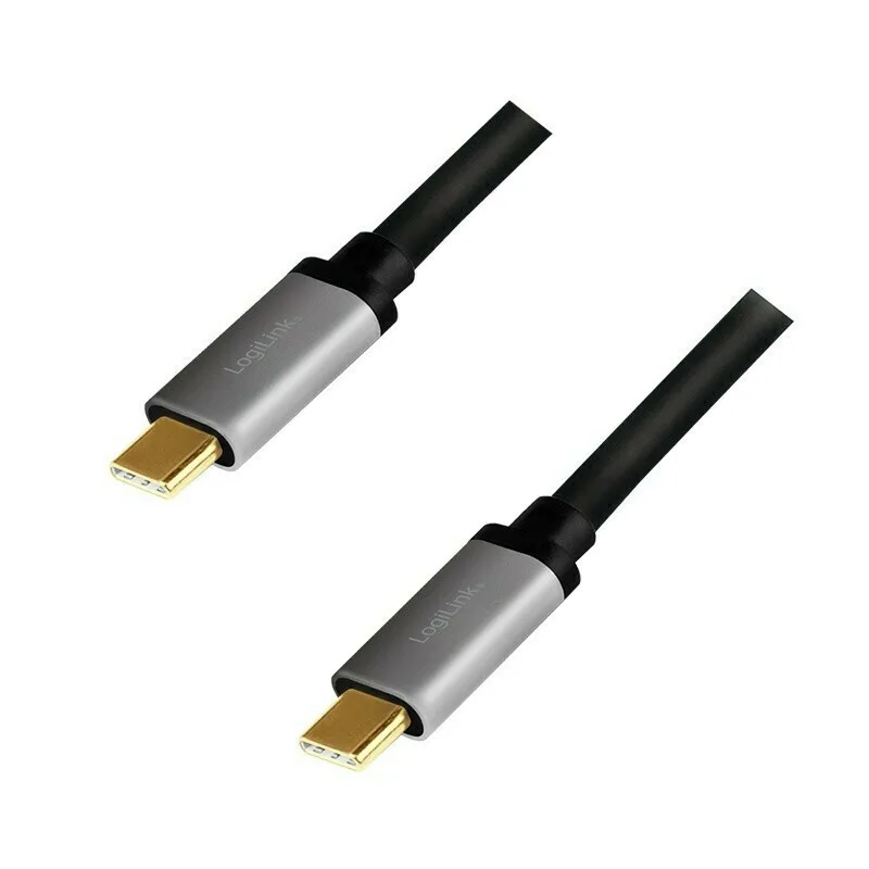 LogiLink USB 2.0 Cable USB-C male - USB-C 100W Μαύρο 1.5m (CUA0106) - Image 1