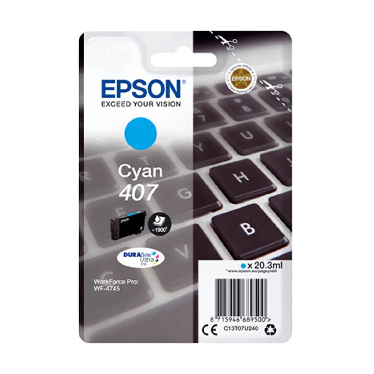 20220609115755_epson_407_melani_ektypoti_inkjet_kyano_c13t07u240 Epson 407 Γνήσιο Μελάνι Εκτυπωτή InkJet Κυανό (C13T07U240) - Image 1