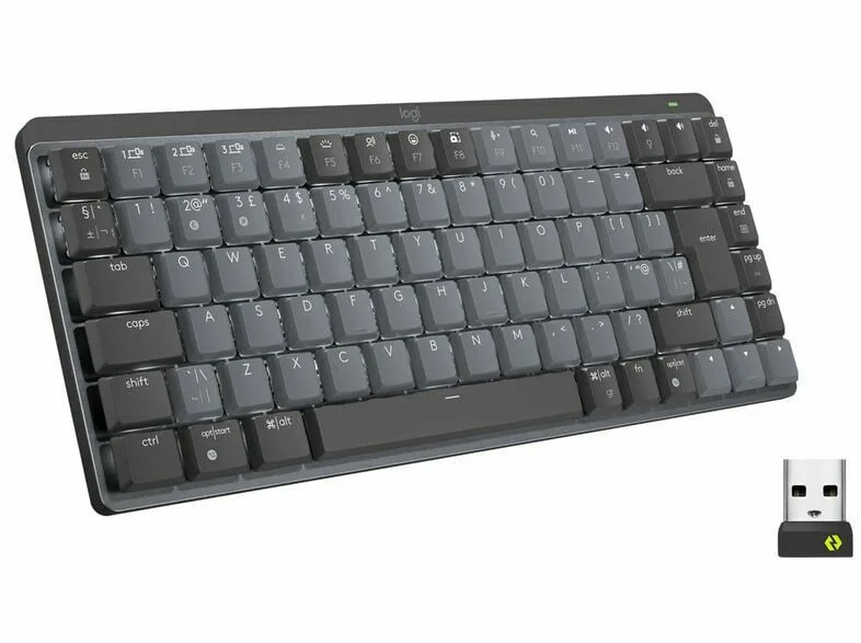 Logitech MX Mechanical Mini Silent Ασύρματο Bluetooth Πληκτρολόγιο Αγγλικό US Γκρι - Image 1
