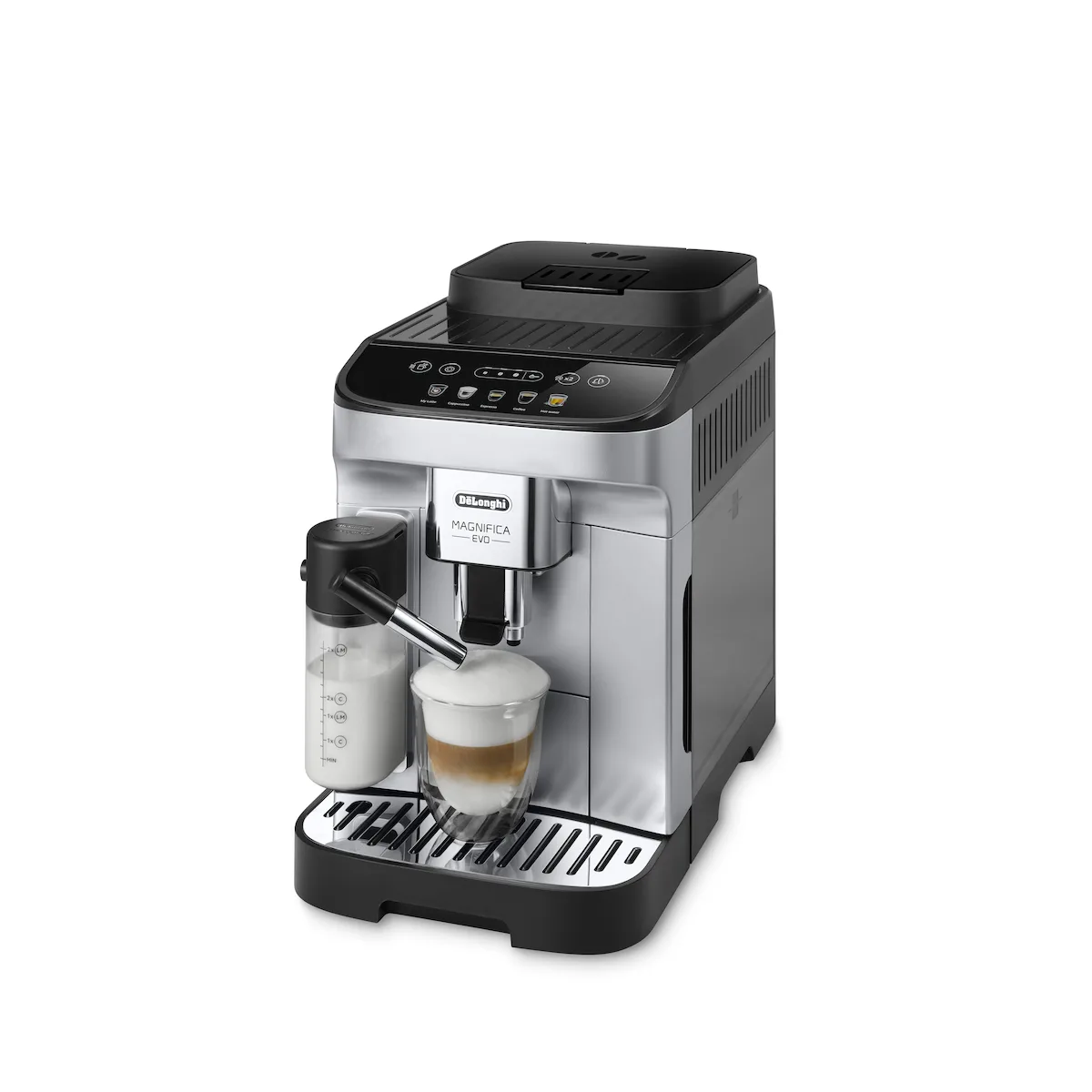 De'Longhi Magnifica Evo Αυτόματη Μηχανή Espresso 1450W Πίεσης 15bar για Cappuccino με Μύλο Άλεσης Ασημί - Image 1