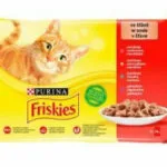Friskies Υγρή Τροφή για Ενήλικες Γάτες σε Φακελάκι με Μοσχάρι 4x85gr
